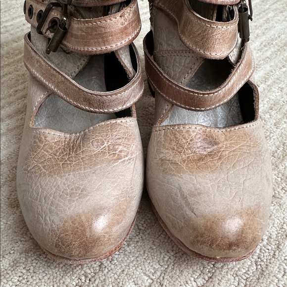 FREEBIRD by Steven Tali Strappy Women's Heeled Boots Booties Taupe Size 7 - Picture 10 of 17